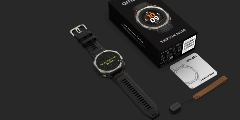 Amazfit показала часы T‑Rex Dual Solar с&nbsp;двойной солнечной батареей и&nbsp;автономностью 180&nbsp;дней