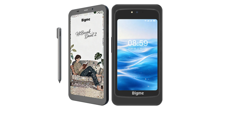 Bigme представила двухсторонний смартфон HiBreak Dual 2 — у него два больших дисплея