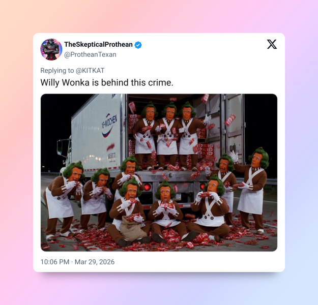 Кража 12 тонн батончиков KitKat стала новым мемом в стиле &laquo;мы тут ни при&nbsp;чём&raquo;